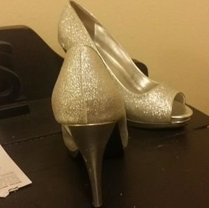 Rampage Sliver Glitter Heels